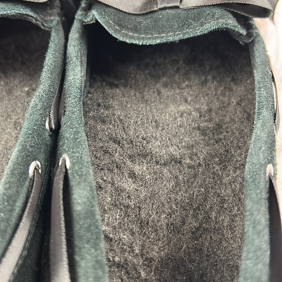 VIONIC ALICE Black Suede Silver Hardware Slip On Flats Moccasin Slipper Loafers - Picture 16 of 17